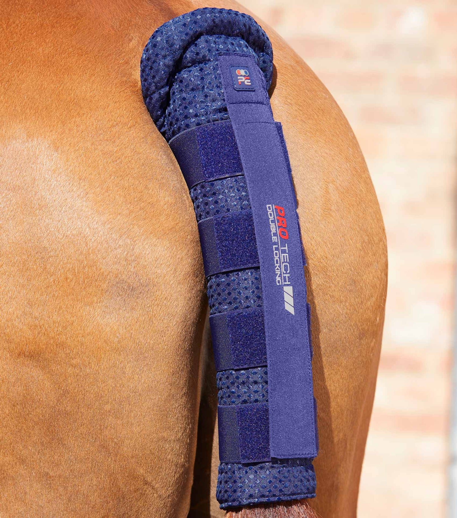 PREMIER EQUINE Waffle Kapitone Çift Kilitli Kuyruk Koruma Lacivert